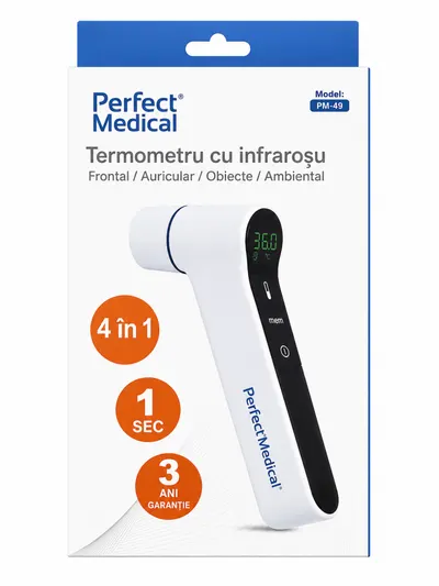 Termometru 4 in 1 pentru copii Perfect Medical, cu infrarosu si fara contact