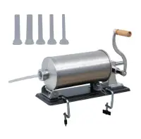Masina de umplut carnati 5KG, orizontala profesionala inox, cu 5 palnii, sistem Airstop, CAMPION CMP1166
