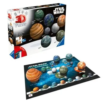Ravensburger - Puzzle 3D planetele din galaxia Star Wars 531 piese