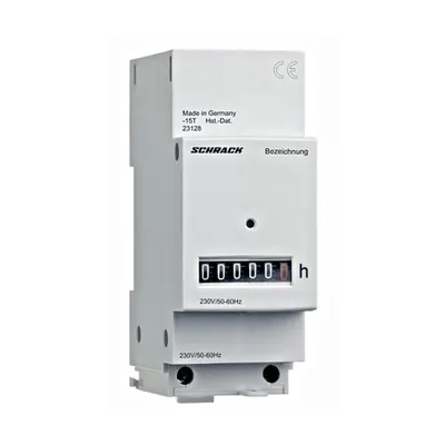 Contor ore functionare cu montare in tablou pe sina omega - 230V
