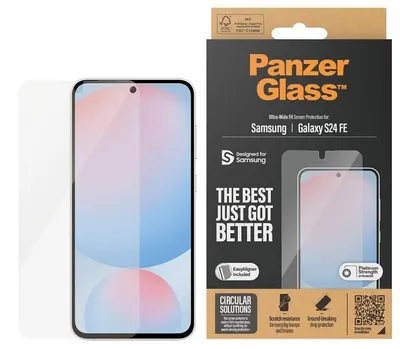 Protector de sticlă PanzerGlass - Ultra Wide Fit, Galaxy S24 FE, transparent