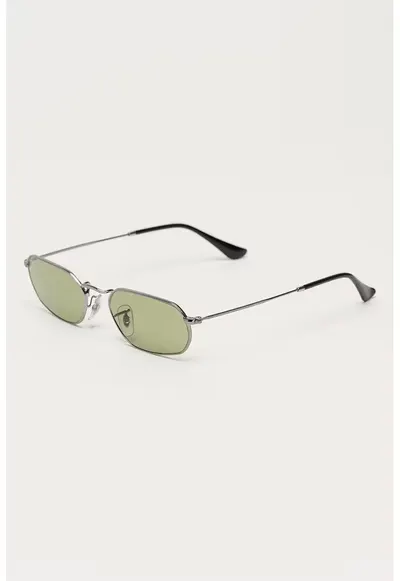 Ochelari de soare unisex cu logo discret - Argintiu
