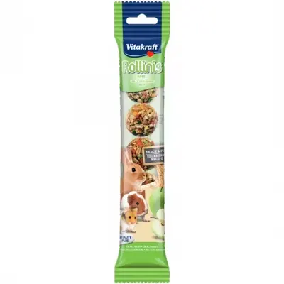 Recompensa pentru rozatoare, Vitakraft Rollinis Mere, 40 g