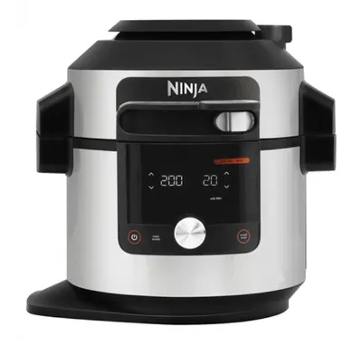 Multicooker Ninja - Foodi 14 in 1 SmartLid, 1760W, 14 programe, argintiu