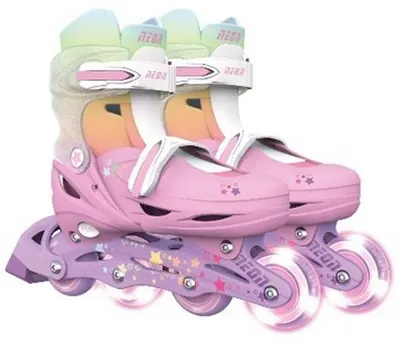 Role pentru copii Yvolution - Neon Inline Skates, mărimea 34-37, Rainbow