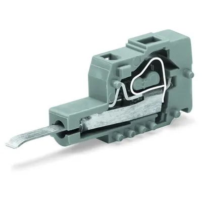 Testing plug module with contact stud; for 236 Series; Pin spacing 5 mm / 0.197 in; 2,50 mm²; gray