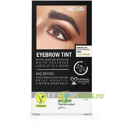 Vopsea Permanenta pentru Sprancene Gri Cenusiu fara Amoniac 30ml