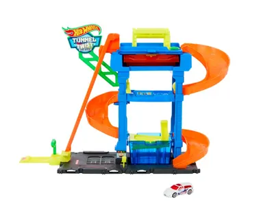Spalatoria Hot Wheels Color Shifters Tunnel Twist cu 1 masinuta
