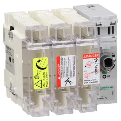 Corp Intrerupatoare Sigurante Tesys Gs2J - 3 Poli - 100 A - Din 22 X 58 Mm