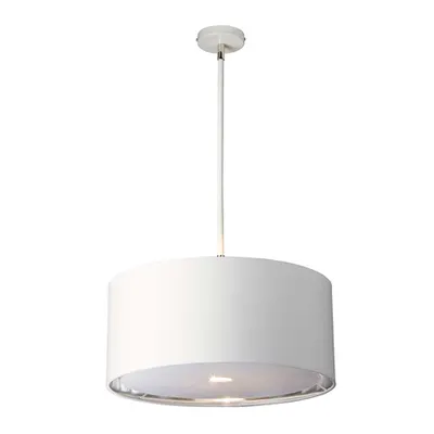 Lampa suspendata Balance 1 Light Pendant – White and Polished Nickel