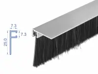 Banda cu perii 40 mm cu profil din aluminiu unghi 1m, Delock 66652