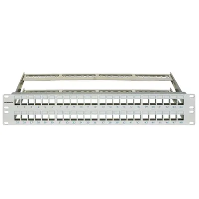 Patchpanel pt. 48 module TOOLLESS LINE, 2UH, 19, RAL7035