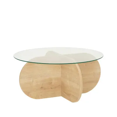 Masuta de cafea BUBBLE, stejar safir, 75x75x35 cm