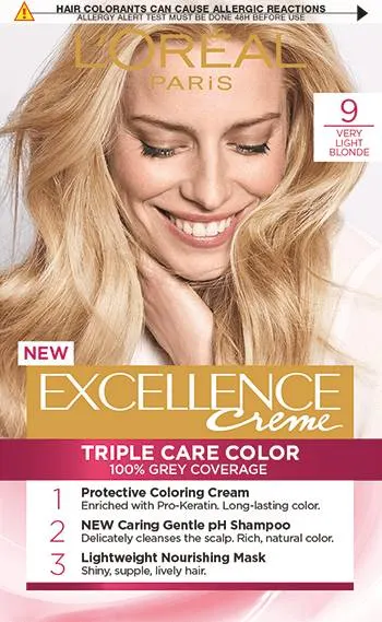 L'Oréal Excellence Vopsea de par, 9 Very Light Blonde