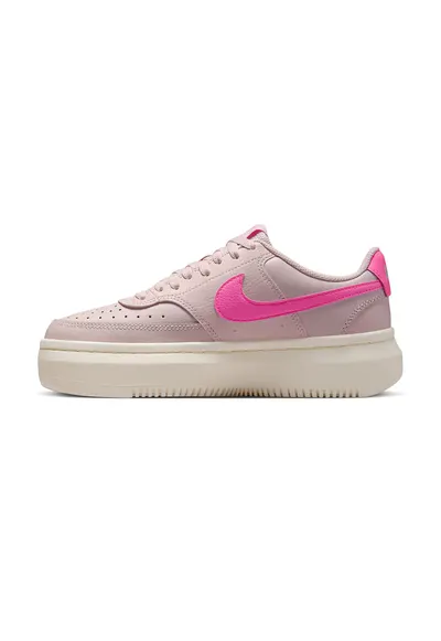 Pantofi sport flatform Court Vision Alta din piele si piele ecologica - Roz/Roz prafuit