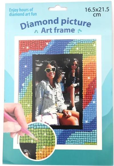 Ramă foto din carton Em Art - pentru lipire cu diamante (opțiunea 1), 16.5 x 21.5 cm