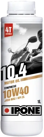 Ulei moto 4T Ipone 10.4 (10W40) Sintetic - JASO MA2 - API SL, 1L
