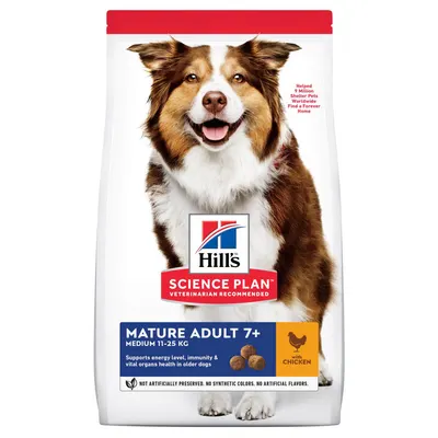Hills SP CANINE MATURE MED CHK, hrana uscata pentru caini adulti de talie medie, cu pui 14 KG