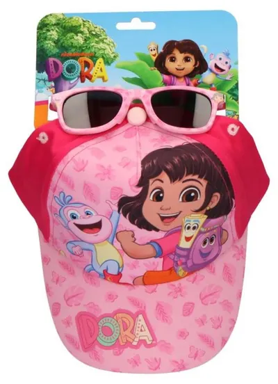 Set pentru copii Cerda - Dora, pălărie și ochelari de soare, 53 cm