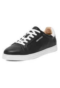 Tenisi barbati - piele naturala - negru - casual