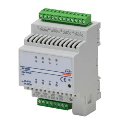 8-Channel Ac/dc Voltage Input Module - Knx - 8 Channels - 4 Module - din Rail Mounting