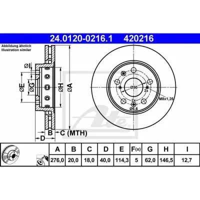 Disc frana ATE 24.0120-0216.1