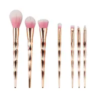 Set 7 Pensule Profesionale Pentru Machiaj, Diamant Rose - MAK03