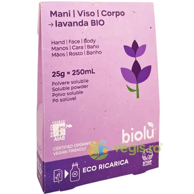Sapun Lichid cu Lavanda Eco-Refill Ecologic/Bio 25g