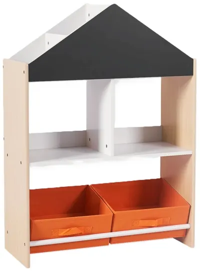 Raft pentru copii Ginger Home - Căsuță, cu tablă neagră pentru scris
