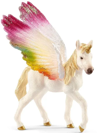 Figura Schleich Bayala - Unicorn curcubeu inaripat, manz