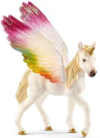 Figura Schleich Bayala - Unicorn curcubeu inaripat, manz