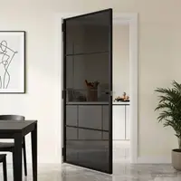 vidaXL Ușă de interior 93 x 201,5 cm Sticlă Temperată și Aluminiu