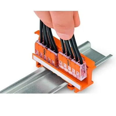 Pachet doua Cleme Rapide 5 Poli WAGO + Suport Sina DIN