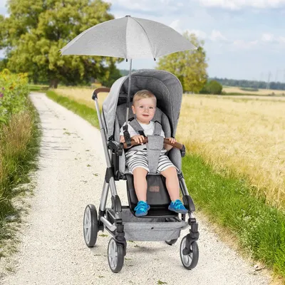 Umbrela de soare pentru carucior Reer ShineSafe Grey Melange
