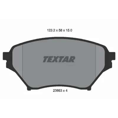 Set placute frana, frana disc TEXTAR 2386301