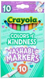 Set markere lavabile Crayola - liniere, 10 culori
