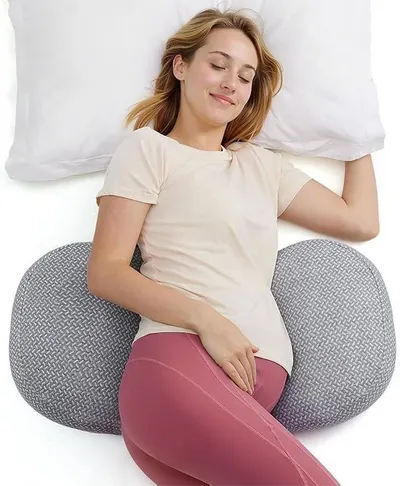 Pernă de sarcină Momcozy - În formă de W, gri