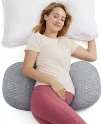 Pernă de sarcină Momcozy - În formă de W, gri