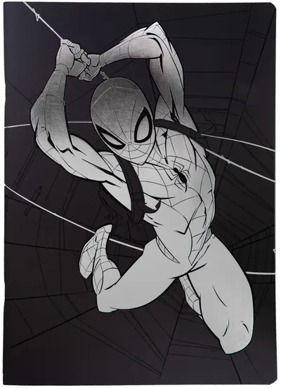 Caiet Cool Pack Black - Disney 100, Spider-Man, A4, rânduri largi, 60 foi