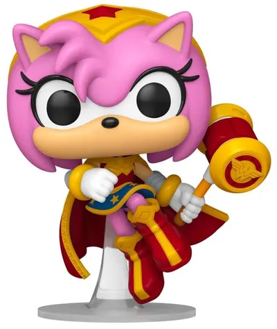Figură Funko POP! DC Comics: Justice League & Sonic - Amy Rose as Wonder Woman #595