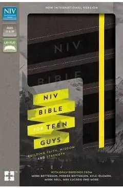 NIV, Bible for Teen Guys, Leathersoft, Charcoal, Elastic Closure: Building Faith, Wisdom and Strength