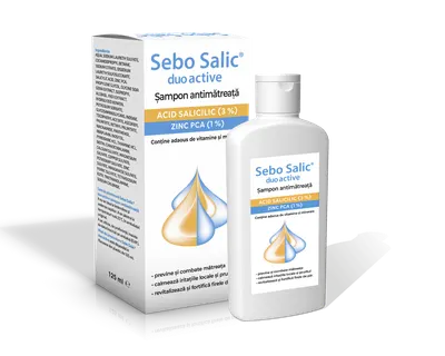 Sampon antimatreata Sebo Salic Duo Active, 125ml, Slavia Pharm