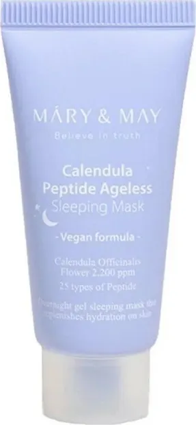 Mary&May Mască facială de noapte cu gălbenele și peptide, 30 g