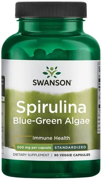 Spirulina Blue-Green Algae, 500 mg, 90 capsule, Swanson