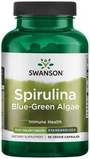 Spirulina Blue-Green Algae, 500 mg, 90 capsule, Swanson