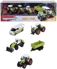 Mașinuțe metalice Majorette - Farm, Tractoare, 5 buc