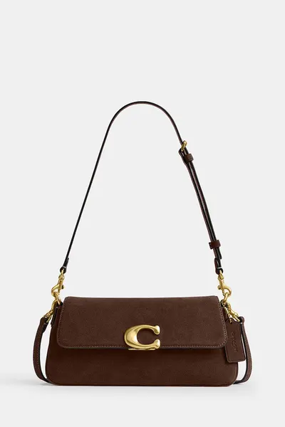 Coach geantă crossbody pentru femei, din piele întoarsă Suade Jet Shoulder Bag