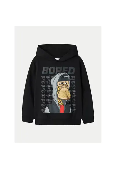 Bluza baieti - 304719264 - Bumbac - Negru - Negru