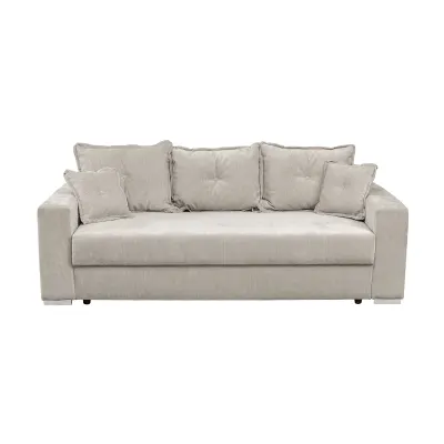 Canapea extensibila ARISSA, 3 locuri, cu arcuri, bej, 235x110x77 cm