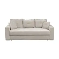 Canapea extensibila ARISSA, 3 locuri, cu arcuri, bej, 235x110x77 cm